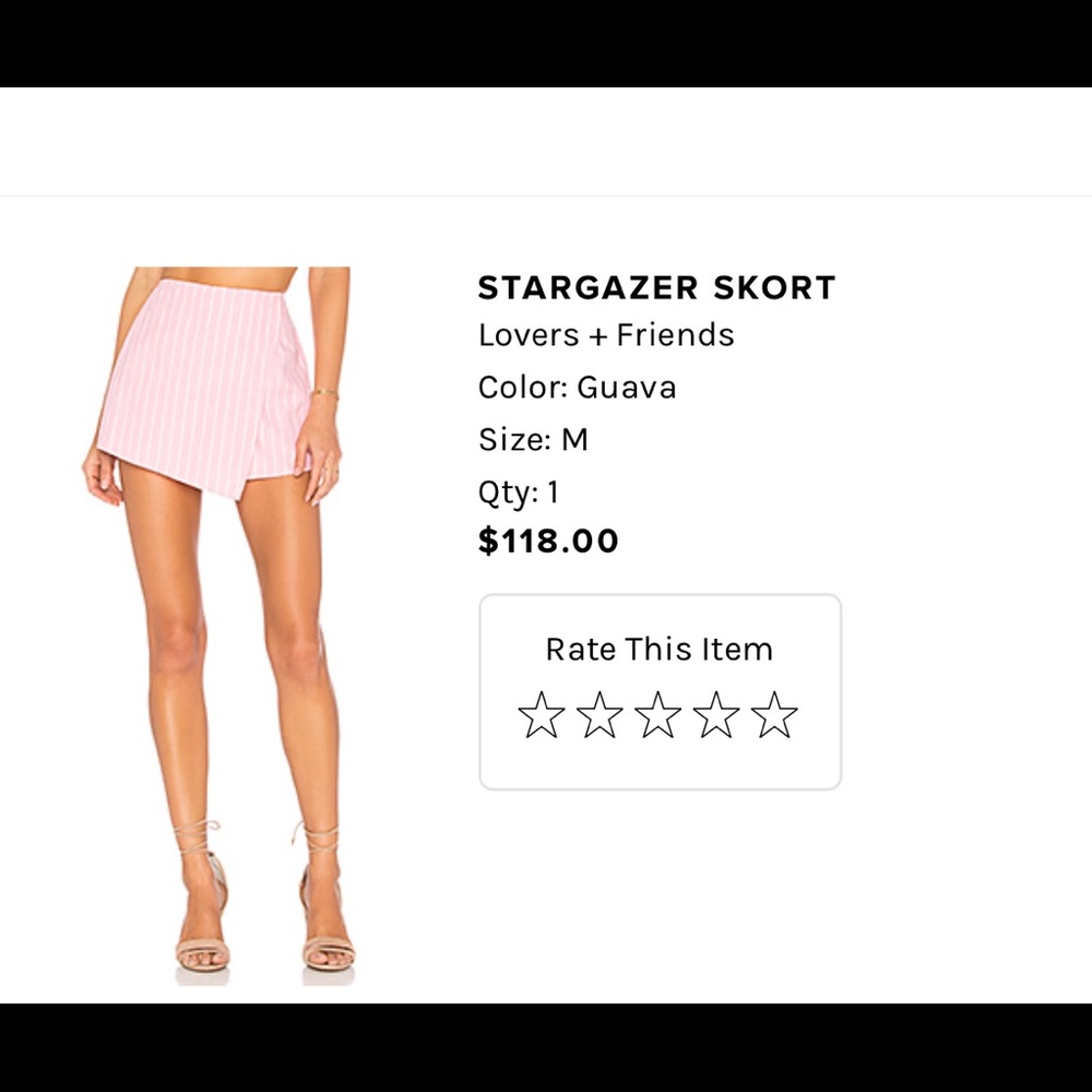 BRAND NEW STARGAZER SKORT BY LOVERS + FRIENDS.